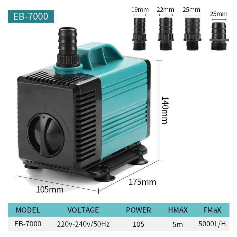 Submersible Water Pump for Aquariums and Fish Ponds