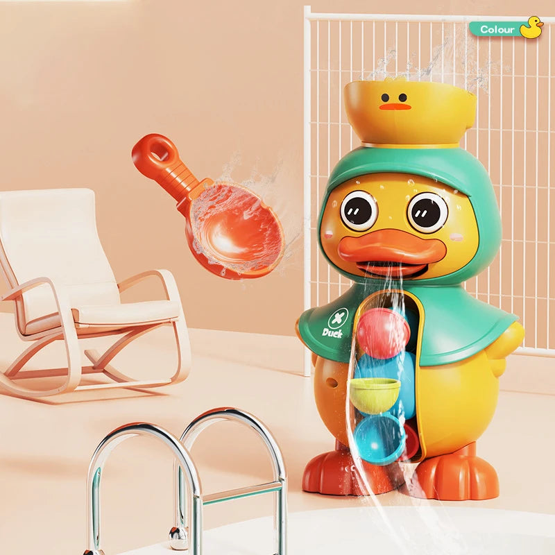 Duck Bath Toy with Rotating Water Wheels for Toddlers