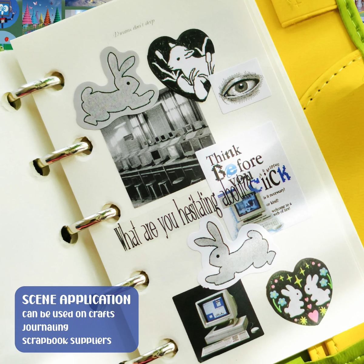 Dream Core Japanese Sticker Book – 400+ Vintage & Aesthetic Stickers for Journaling