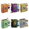 A set of six fantasy theme models built from magical book building blocks in various colors and designs.