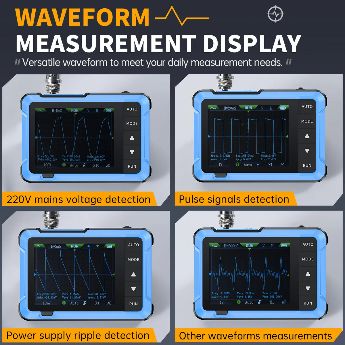 Handheld Digital Oscilloscope with Built-in Signal Generator