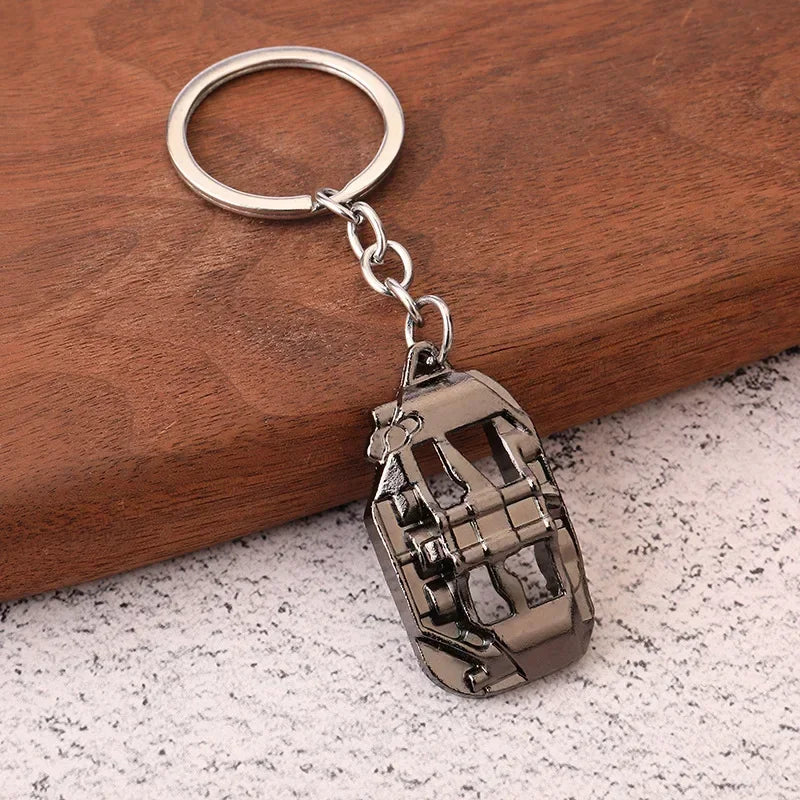 Gearbox Keychain with Turbo Hub and Brake Disc Pendant