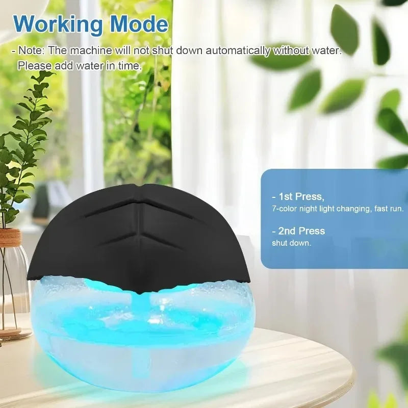 Water-Based Air Purifier with LED Mood Light
