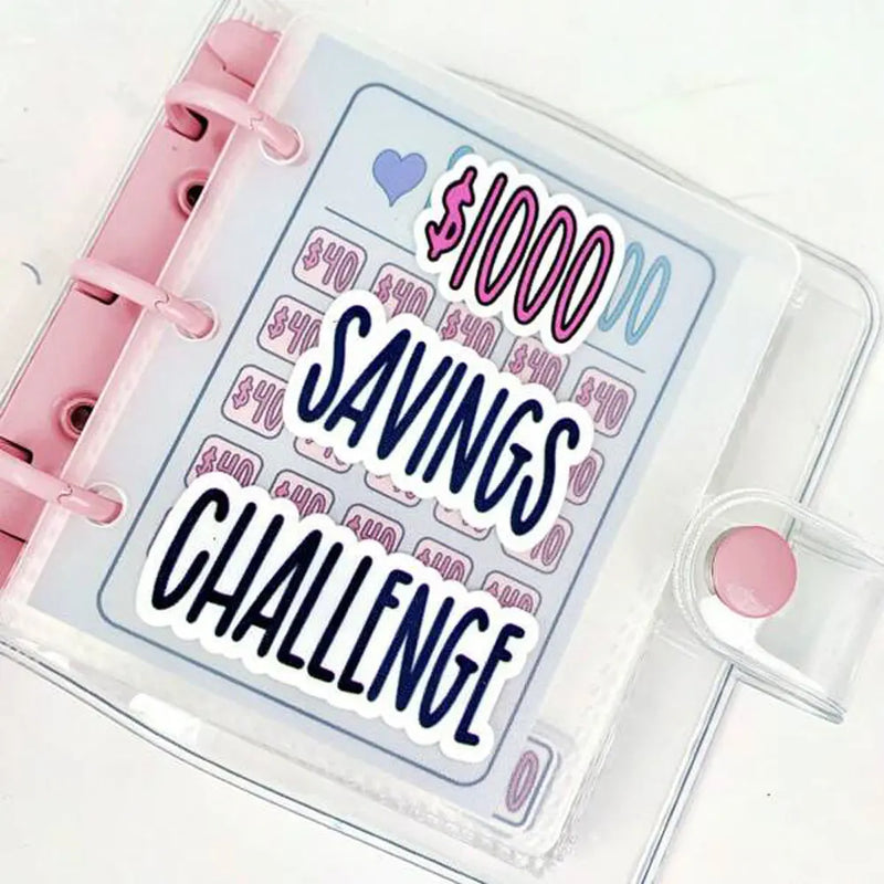 1000 Savings Challenge Binder with Envelopes