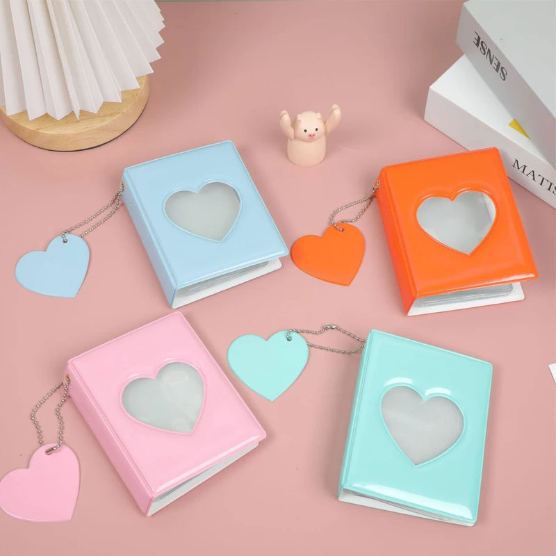 Heart-Shaped Mini Photo Album for K-pop Photocards