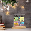 Inspirational Acrylic Desk Sign with Wooden Base