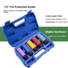 Impact Wrench Socket Set with Protective Sleeves (15-22mm)