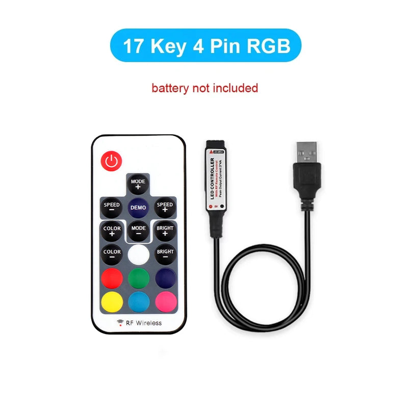 USB RGB LED Strip Controller with Remote