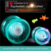 Transparent blue crystal yo-yo with a smooth spin and anti-drop design featuring a finger guard and ball rope
