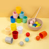Rainbow Ball in Cups Color Sorting Toy for Toddlers