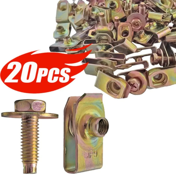 A pile of self-tapping fasteners and a single automotive thread tap shown for sale.
