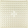 A white non-slip shower mat with suction cups for bathtub and bathroom floor.