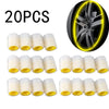 Glow-in-the-Dark Valve Caps for Car, Motorcycle & Bicycle Wheels (Set of 20)