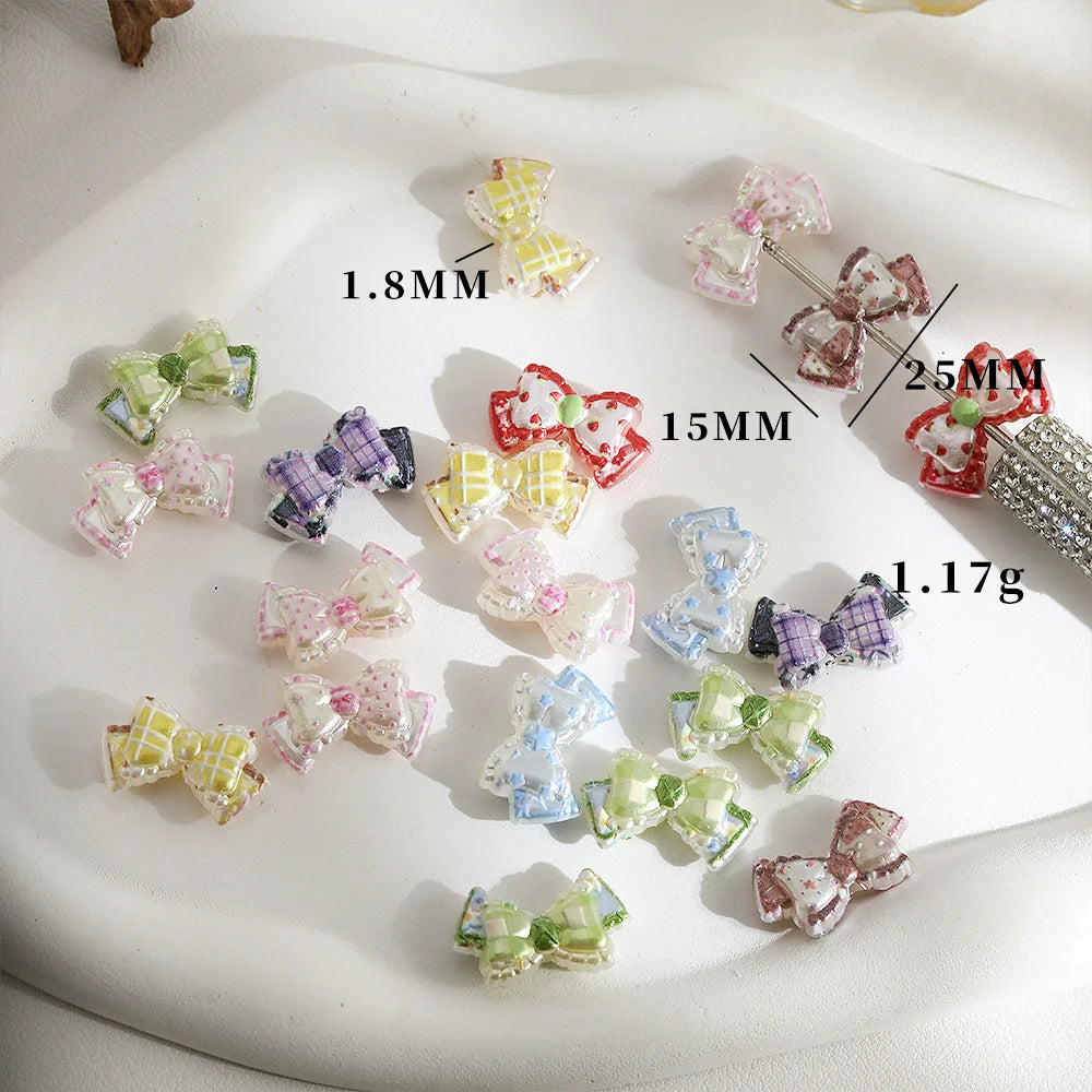 Acrylic Bow-Shaped Craft Beads for Jewelry Making (100-Pack)