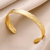 Adjustable Gold-Tone Stainless Steel Cuff Bracelet
