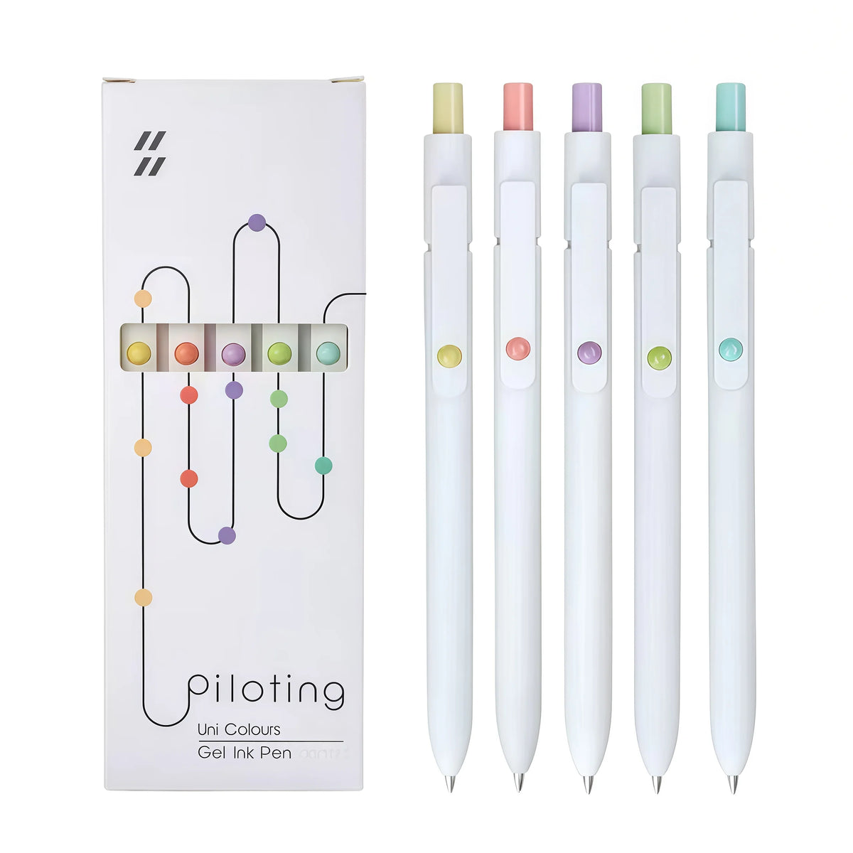Morandi Soft-Touch Gel Pens - 0.5mm Quick-Dry Ink