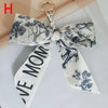 Chic Silk Bow Keychain with Ribbon Charm
