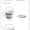 Foldable Water Bucket with Carry Handle for Camping and Home