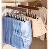 Wooden Multi-Clip Garment Hanger for Closet Organization