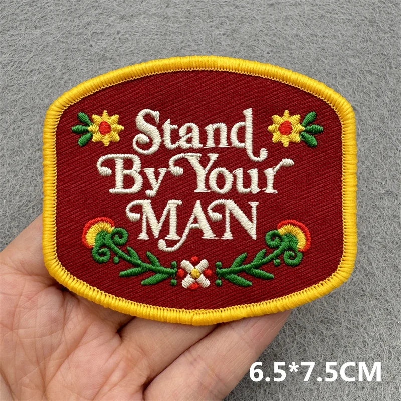 Pink Embroidered Iron-On Letter Patches for Clothing & Accessories
