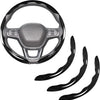 Carbon Fiber Steering Wheel Cover with Non-Slip Leather Grip