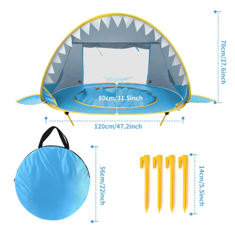 Pop-Up Baby Beach Tent with Integrated Pool