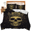 Gothic Skull & Damask Comforter Cover Set