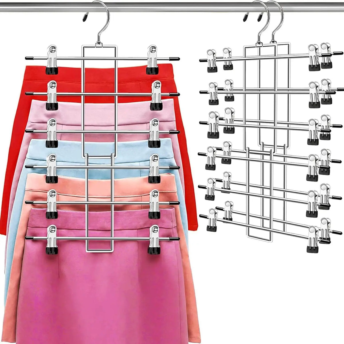 Space-Saving Clip Pants Hangers with 360° Swivel Hook