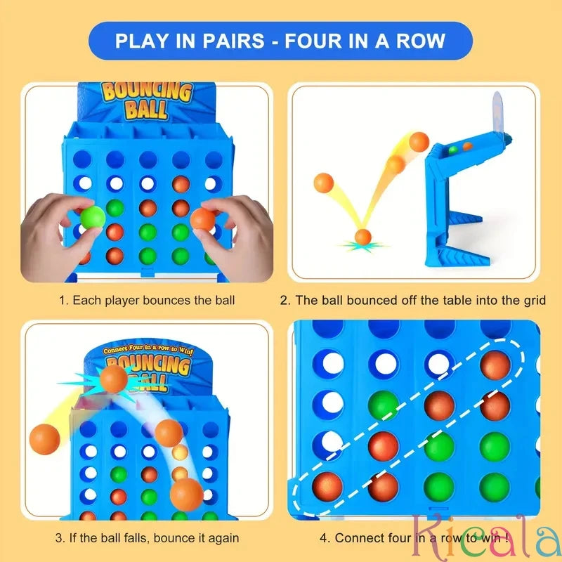 Desktop 4-in-a-Row Jumping Ball Game