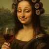 Mona Lisa Funny Bathroom Wall Art Canvas Print