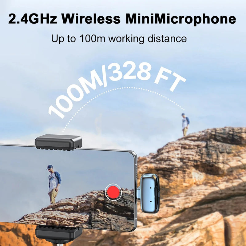Compact Wireless Lavalier Microphone for Streaming & Vlogging