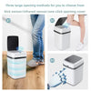 Three opening methods for a smart touchless trash can including kick sensor infrared sensor and one-click opening cover