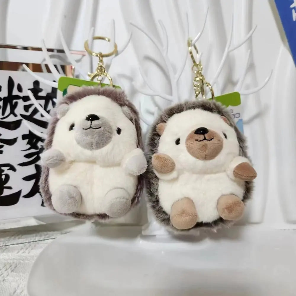 Cute Plush Hedgehog Keychain — Soft Stuffed Keyring for Bags & Keys