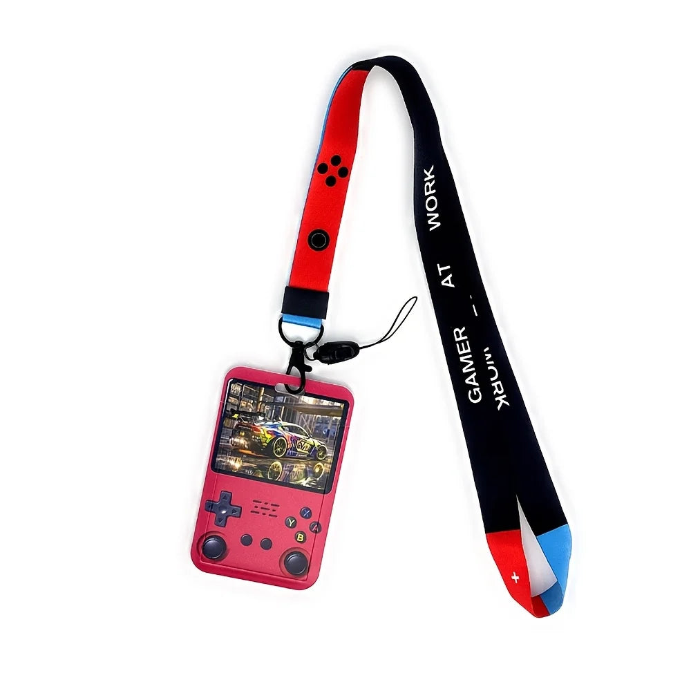 Retro Tape Design Lanyard with Card Holder