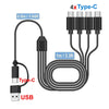 4-Port USB-C Charging Hub (USB-A Powered, 1.5 m Cable)