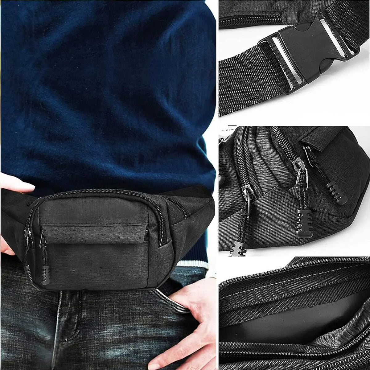 Adjustable Oxford Waist Pack for Running and Outdoor Activities