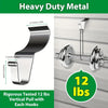 Heavy duty metal vertical pull hooks for vinyl siding, tested to hold 12 lbs each.