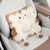 Cartoon Toast-Shaped Seat & Back Cushion – Washable Anti-Fatigue Support Pillow