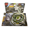 A packaged premium metal spinning top battle toy featuring a dragon design and branding.