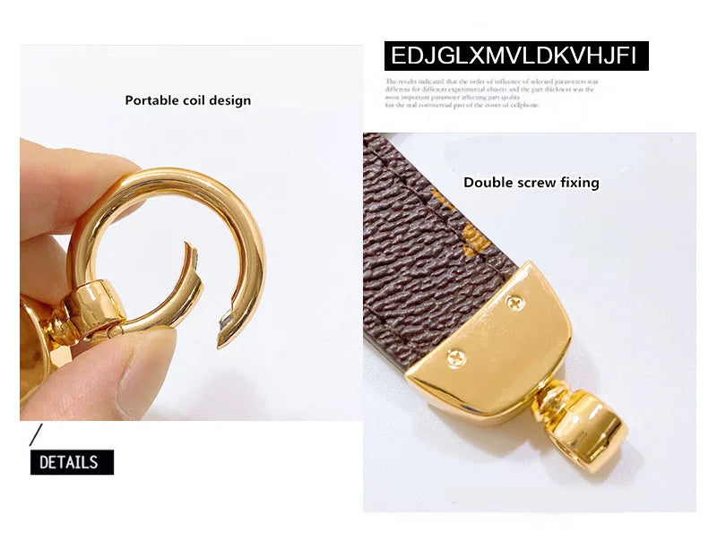 Zebra Print Leather Keychain with Animal Pattern