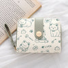 Cute Cat Face PU Leather Coin Purse with Wrist Strap