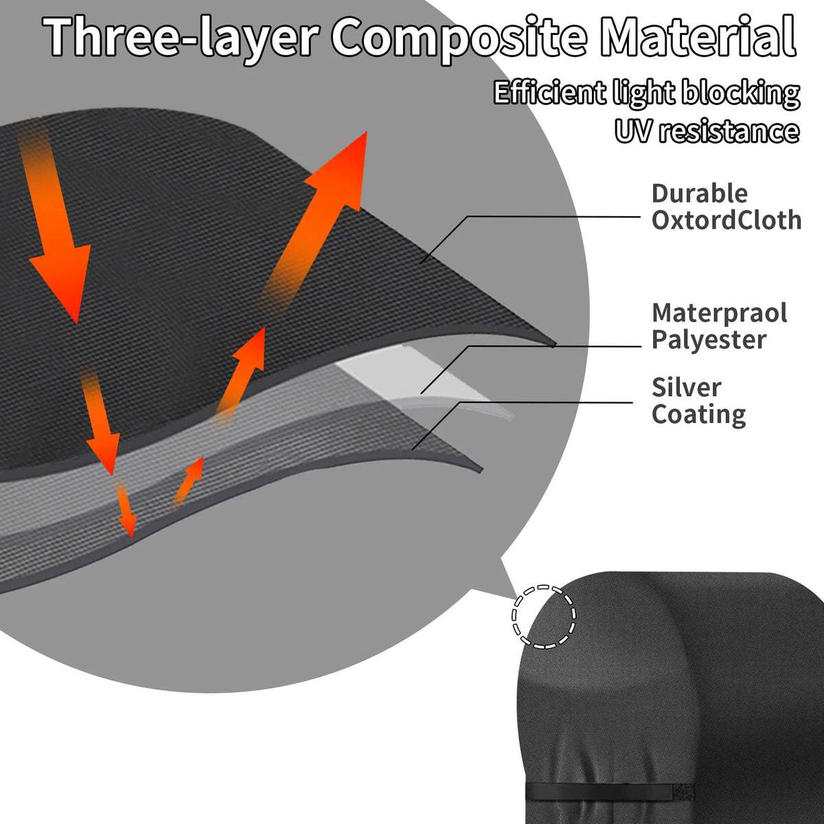 Waterproof Grill Cover with Adjustable Straps