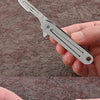 Compact Stainless Steel Folding Knife with Keychain