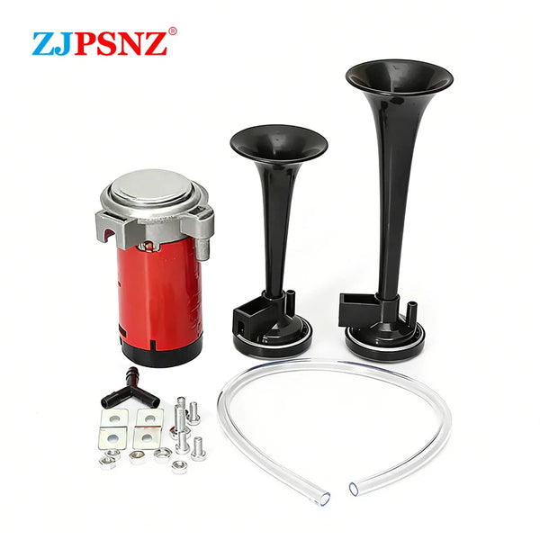 Dual-Tone Electric Air Horn Kit with Compressor