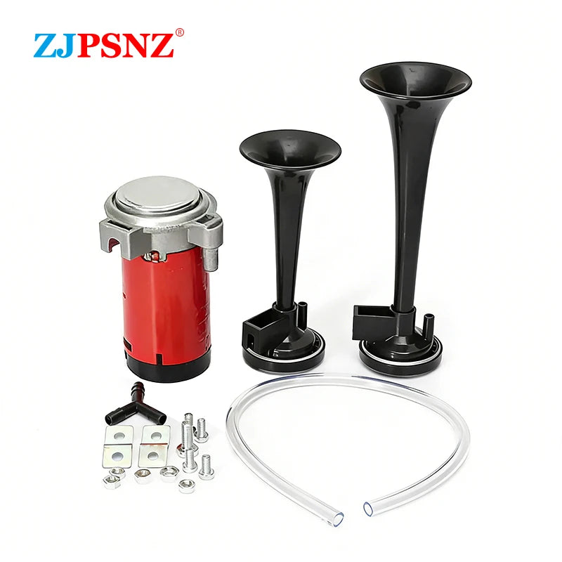 Dual-Tone Electric Air Horn Kit with Compressor