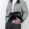 Vintage Leather Men's Clutch Bag with Detachable Waist Strap