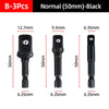 Hex Shank Socket Adapter Set for Power Drills (1/4, 3/8, 1/2 Inch)