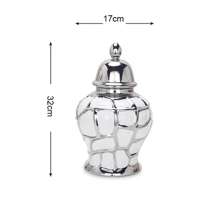 Nordic Ceramic Electroplated Tabletop Vase