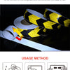 Rolls of black and yellow high-visibility reflective safety tape for vehicle design and installation