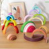 Rainbow Arch Bridge Wooden Building Blocks for Kids